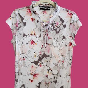 Karl Lagerfeld floral blouse - Medium
